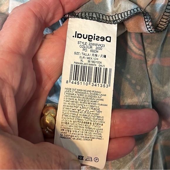 Desigual Tribal Retro Slinky Midi Dress XL - Picture 14 of 16